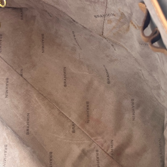 Brahmin Large Duxbury Satchel NEPAL Leather NATURAL - Picture 5 of 16